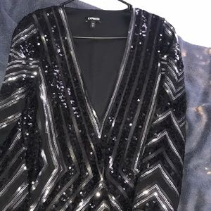 Black and Silver sequin dress , never worn.